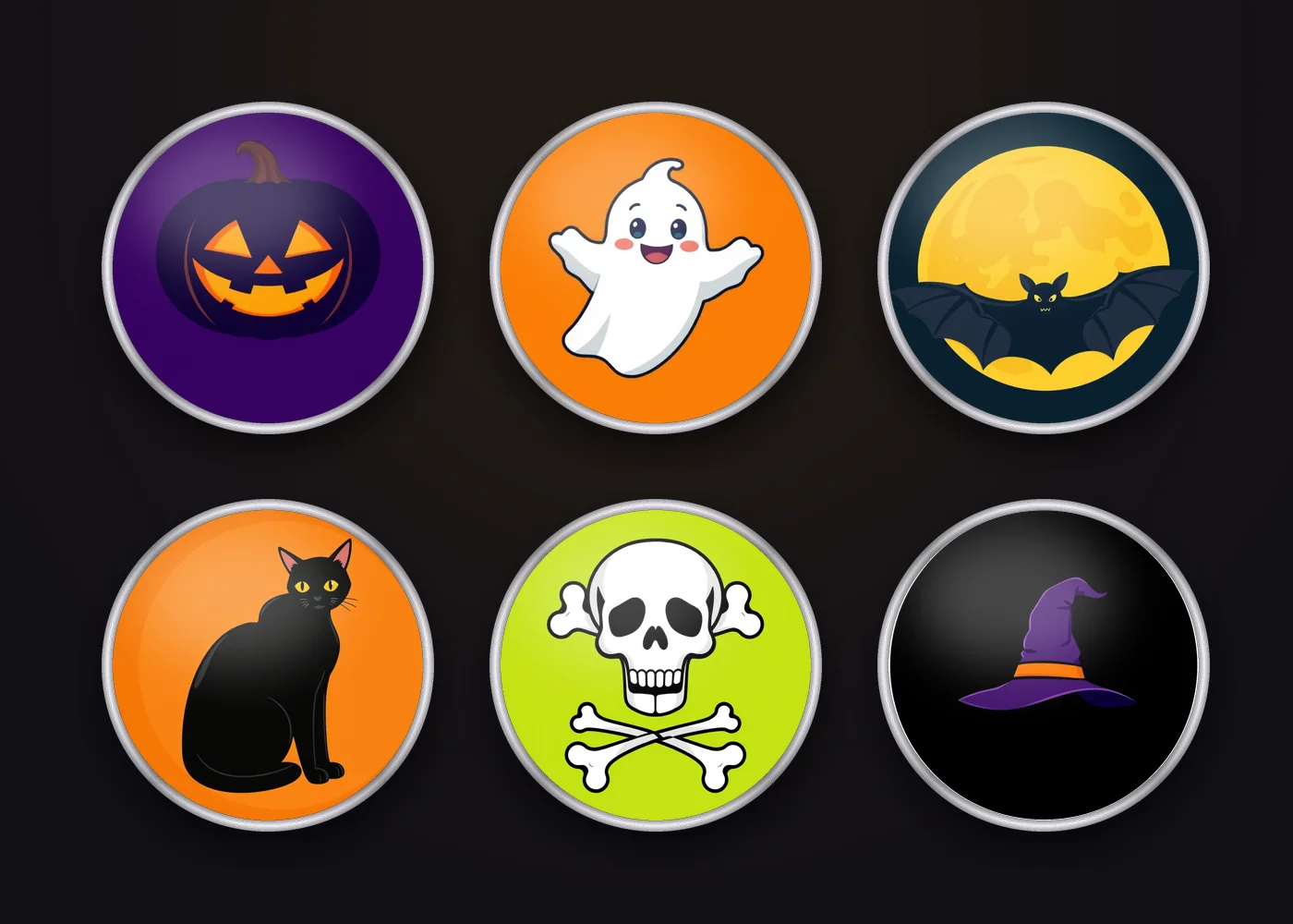 Botones personalizados — Halloween