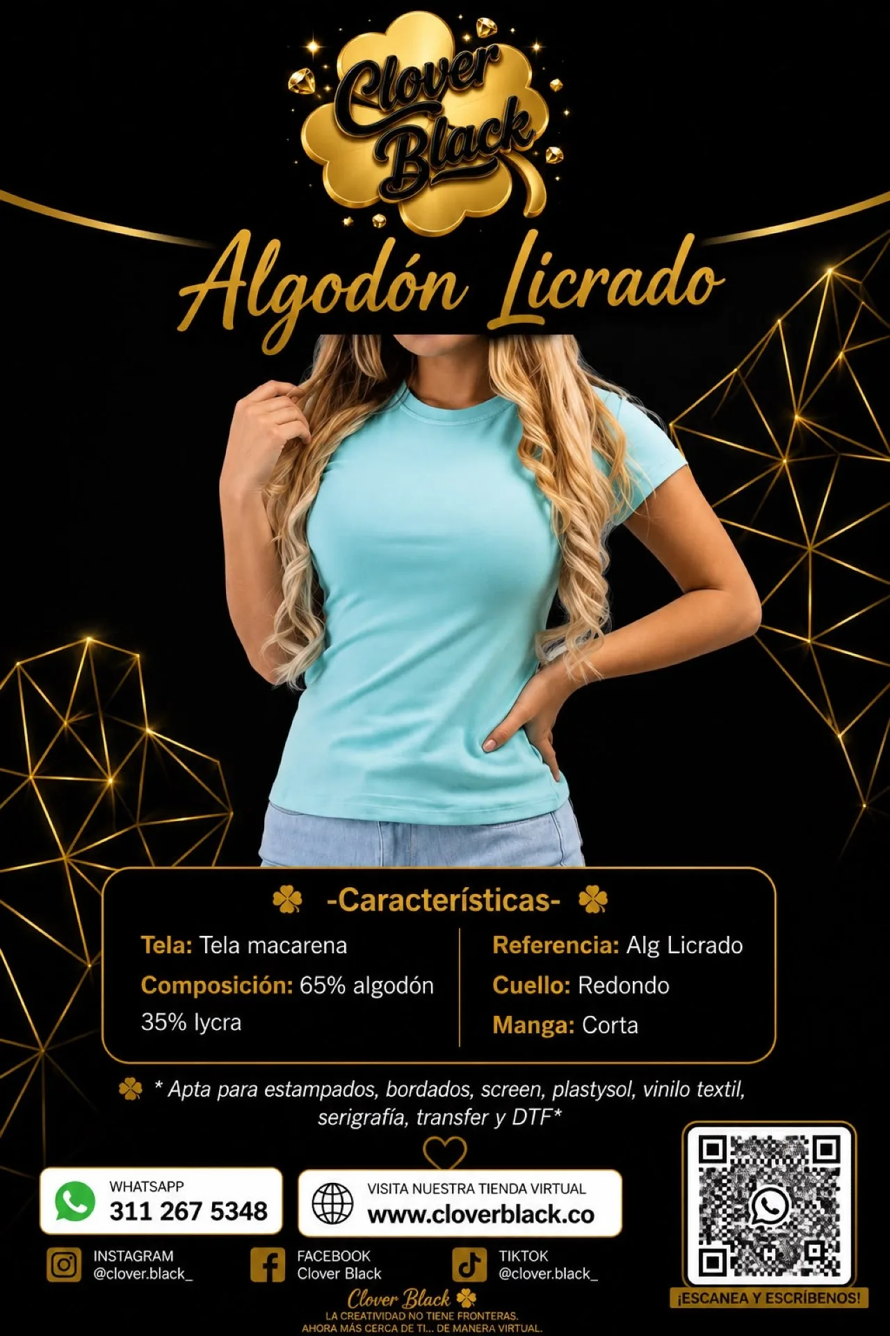 Algodon Licrado Premium Mujer