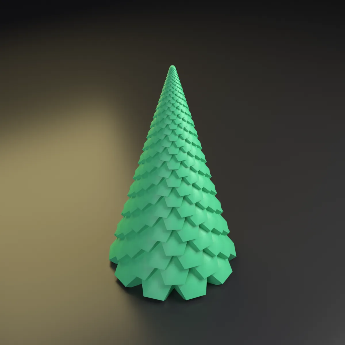 Árbol con luz — otro ángulo