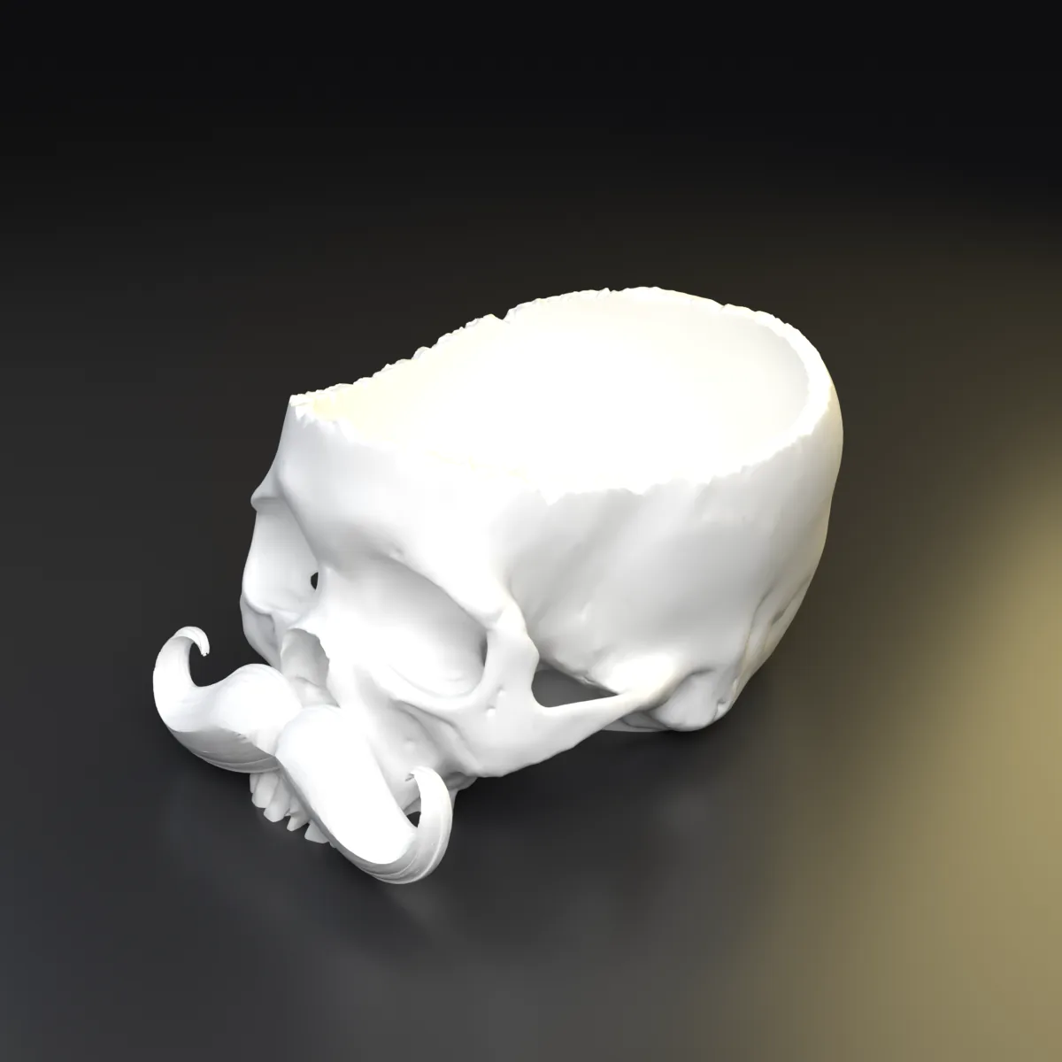 Calavera con bigote
