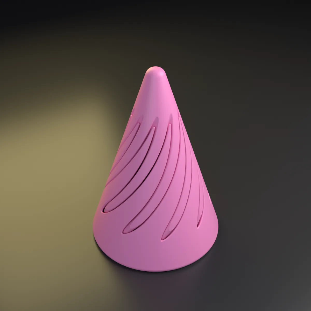 Cono espiral fidget — otro ángulo