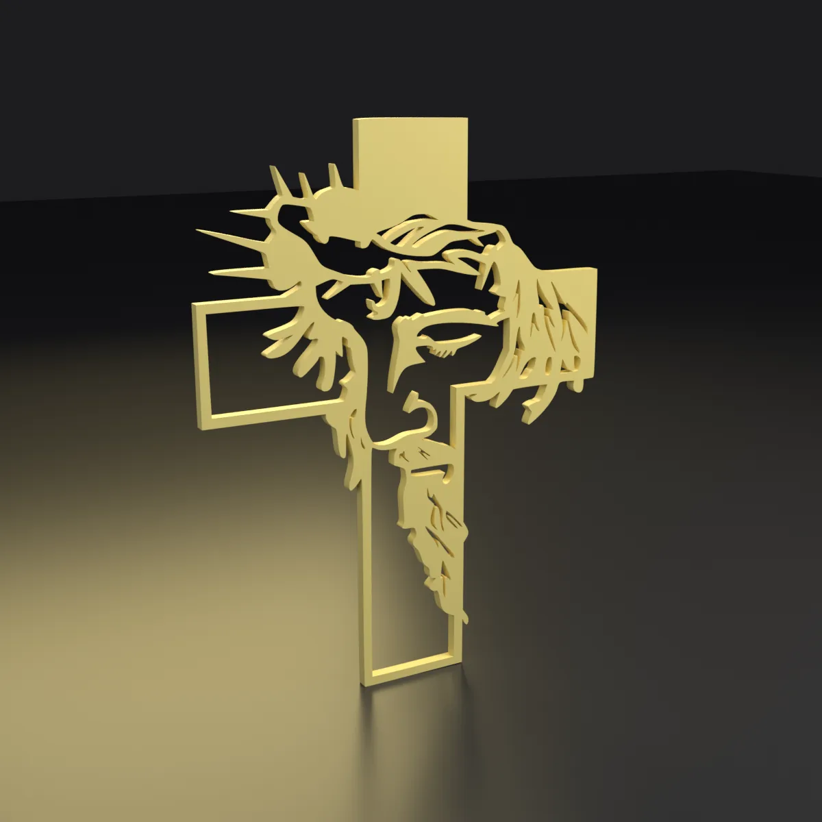 Cruz de pared con Cristo — otro ángulo