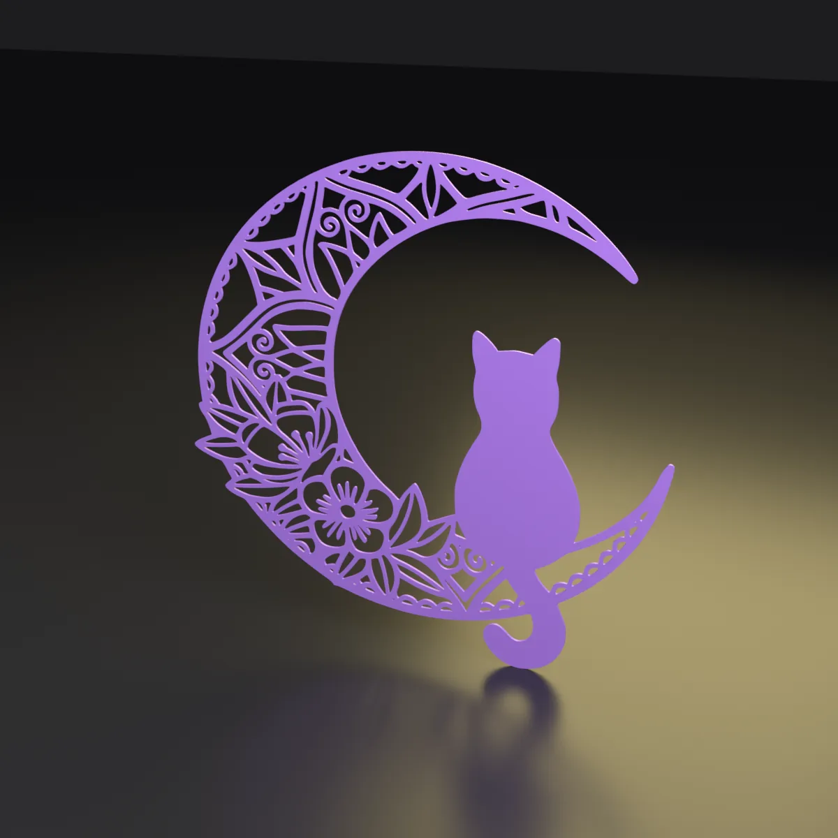 Gato y luna