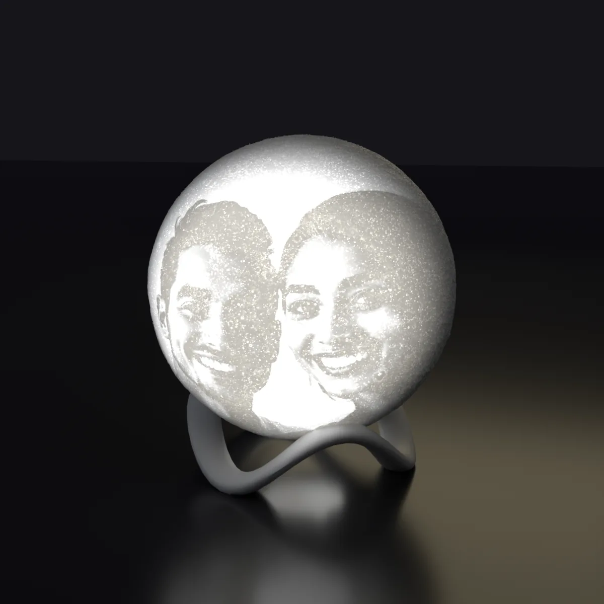 Lámpara de luna con tu foto