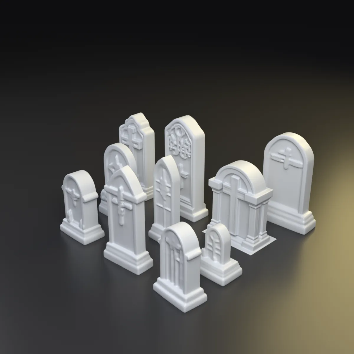Set de 10 lápidas miniatura