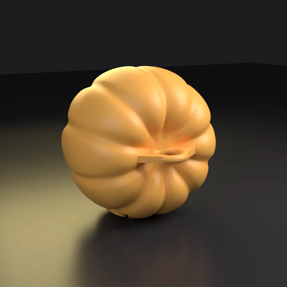 Llavero de calabaza — otro ángulo