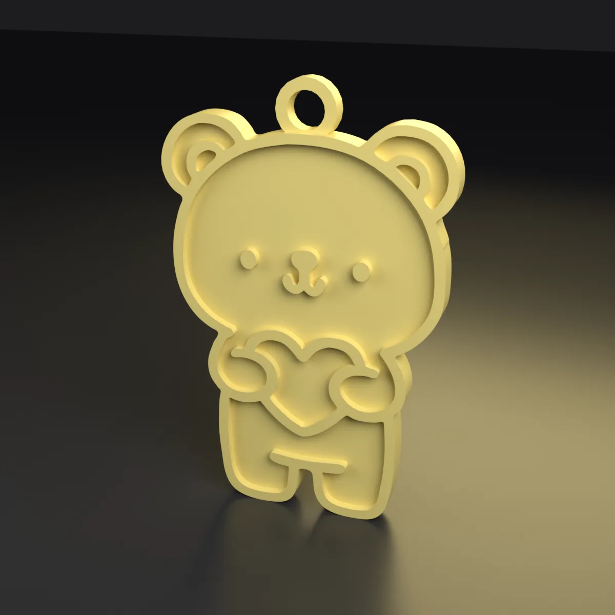 Llavero de oso con corazón