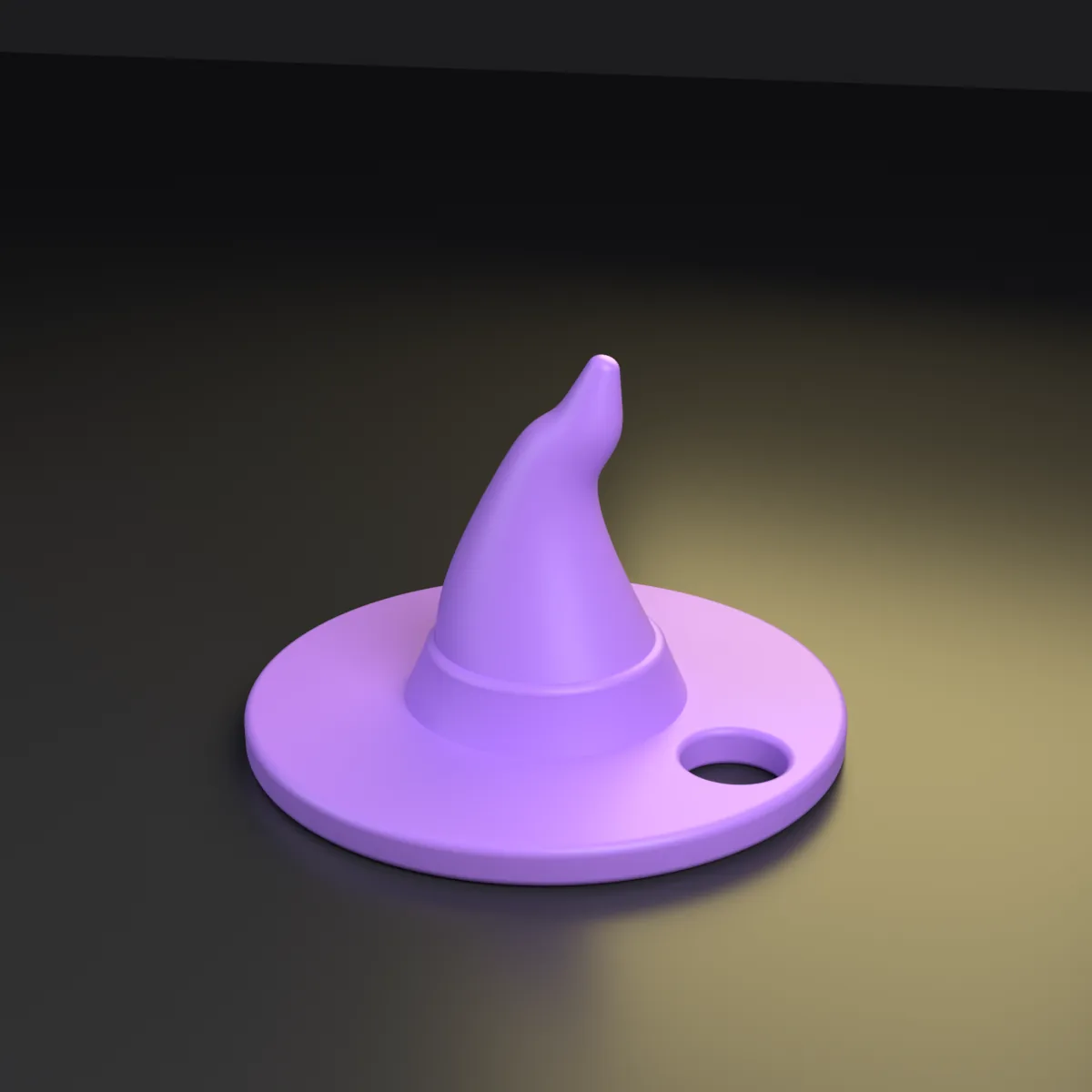 Llavero de sombrero de bruja