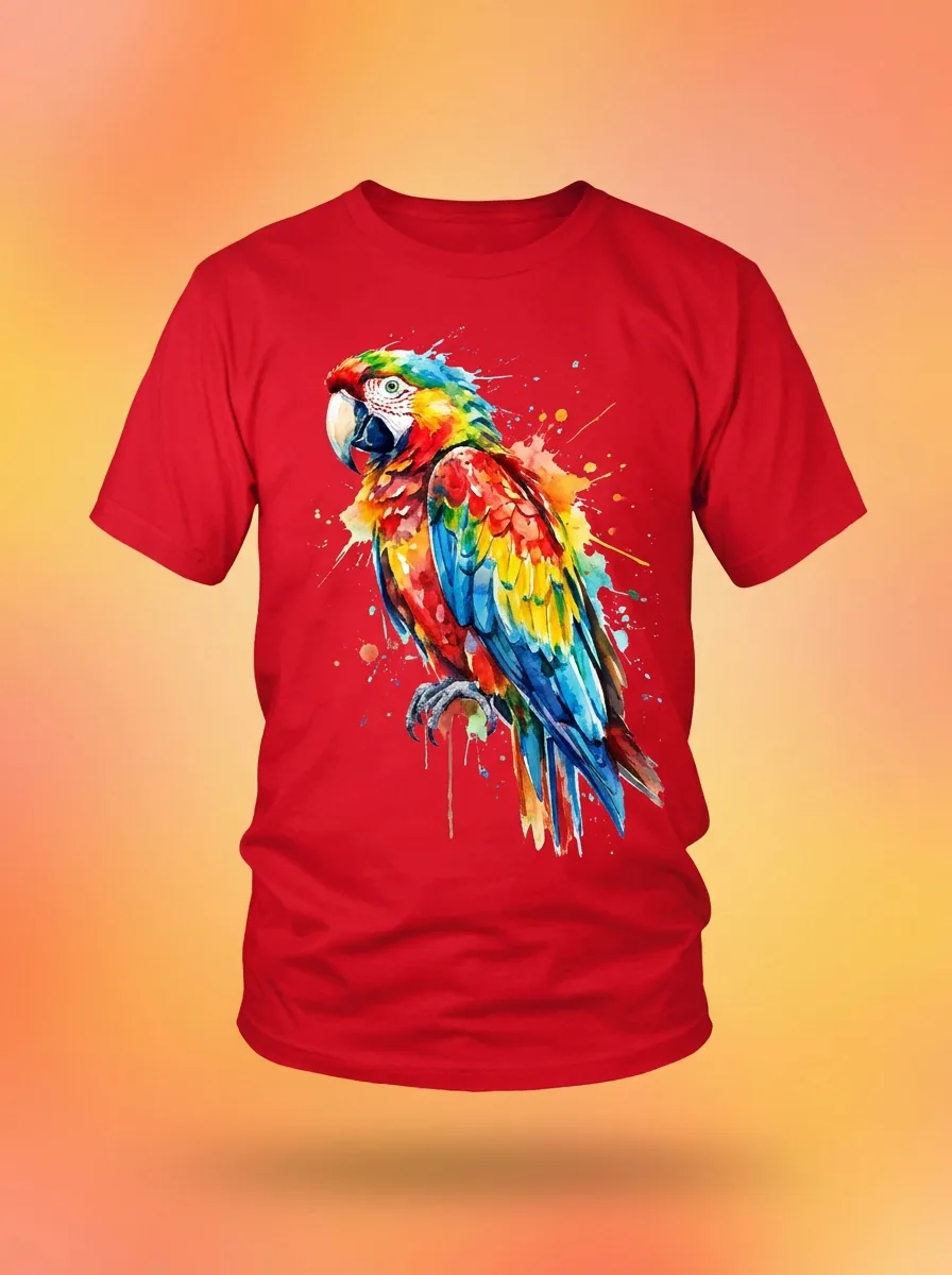 Camiseta Roja Guacamaya Tropical