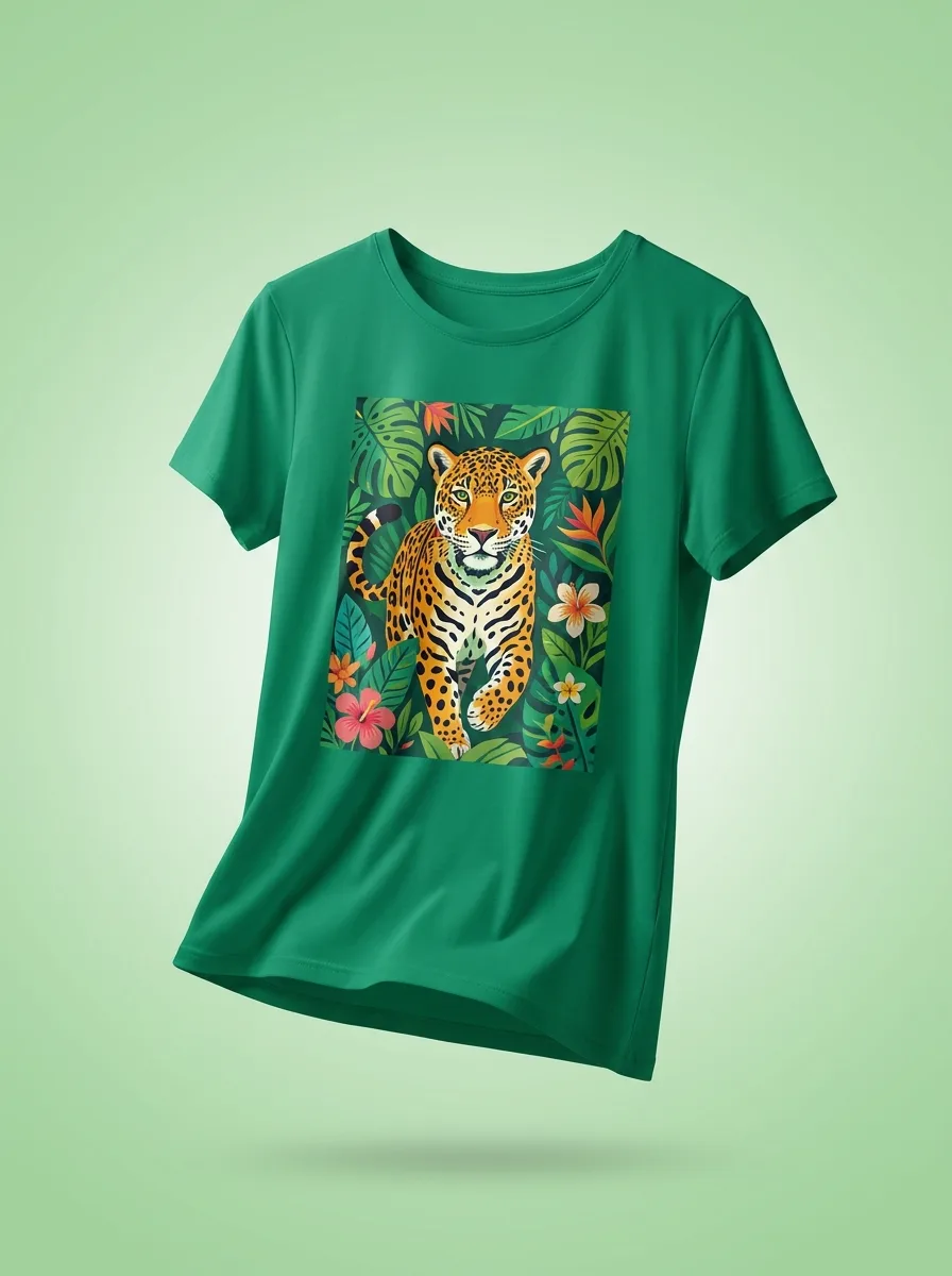 Camiseta Verde Jaguar Selvático