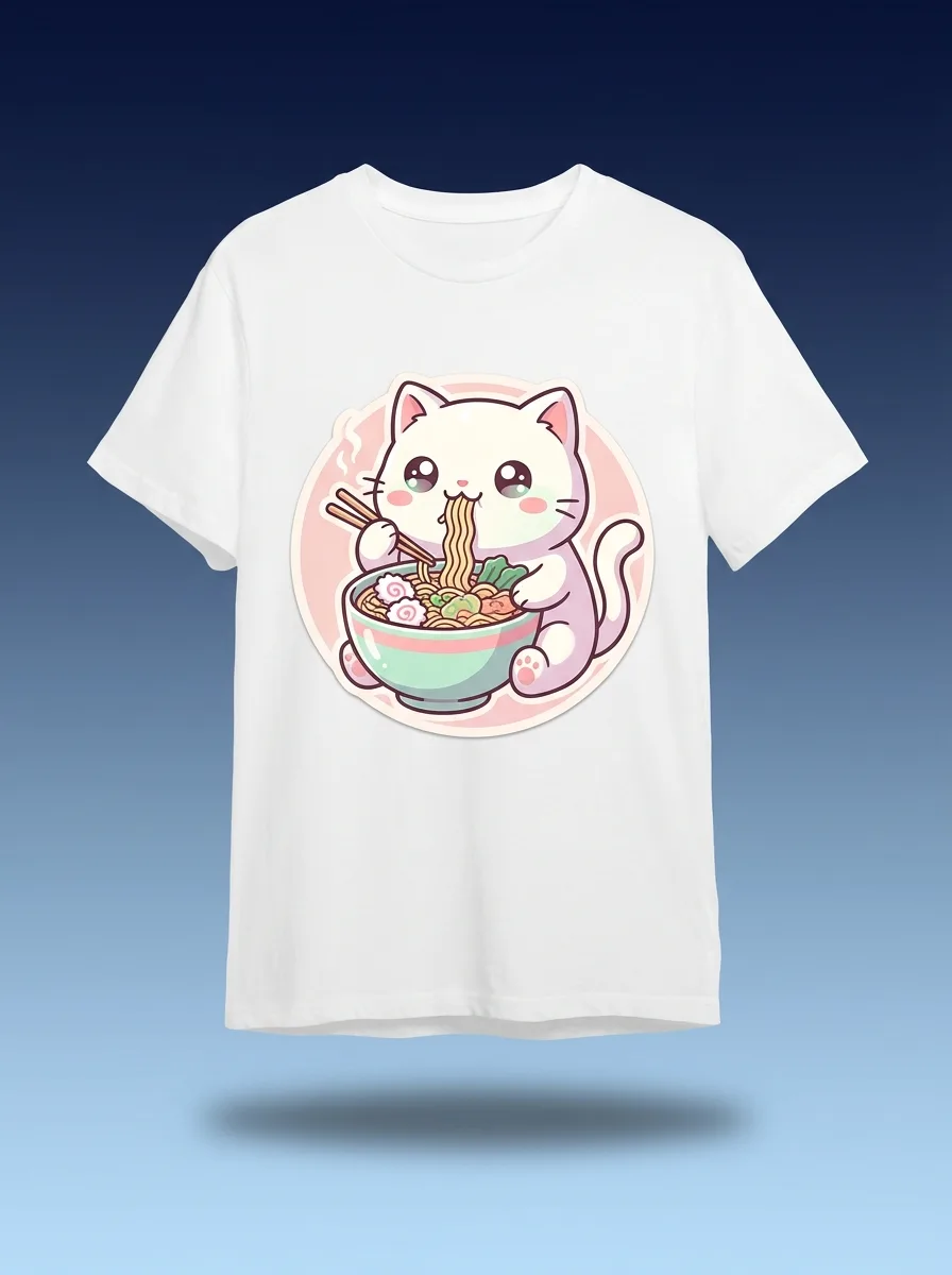 Camiseta Gato Ramen