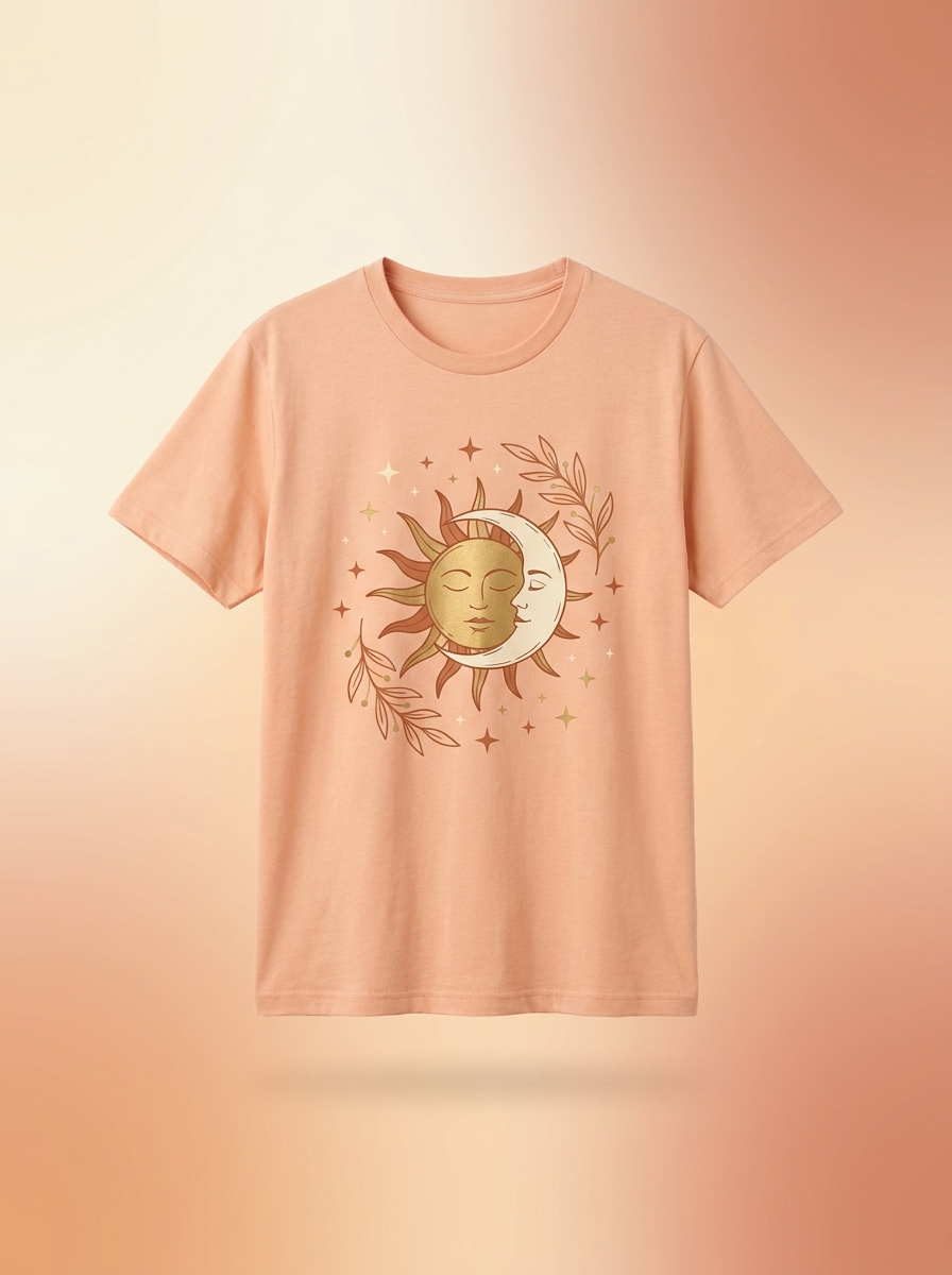Camiseta Sol y Luna Boho
