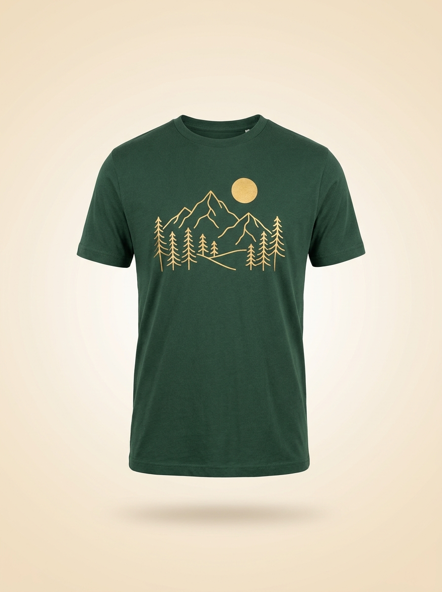 Camiseta Montañas Line-Art