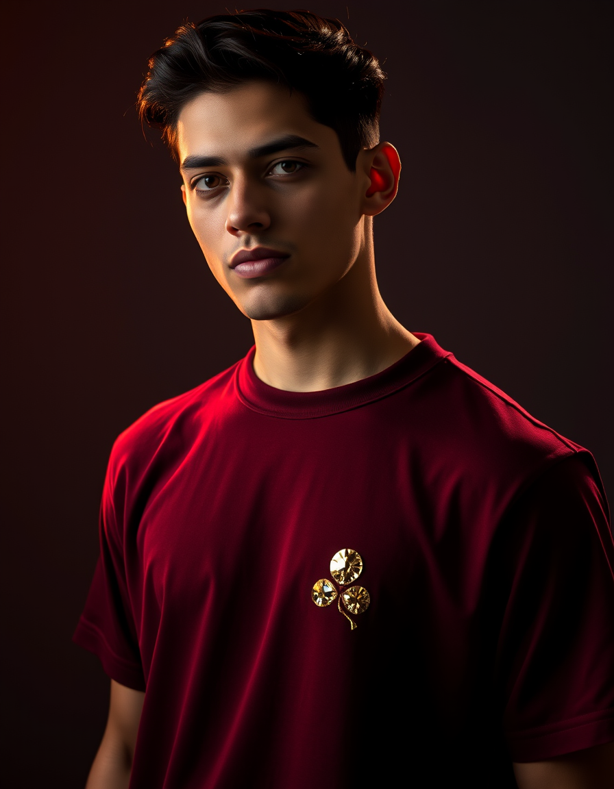 Camiseta Diamante Vino Tinto — Blanco