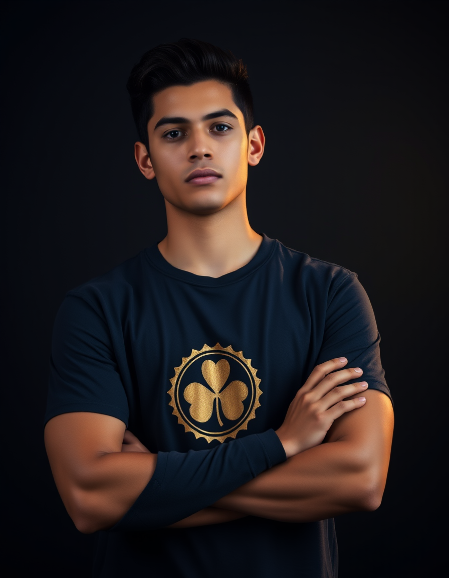 Camiseta Sello Clásico Azul Marino — Blanco