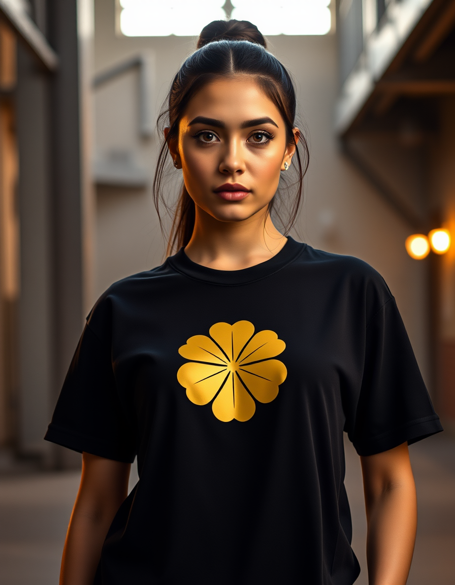 Camiseta Trébol Áureo Negra