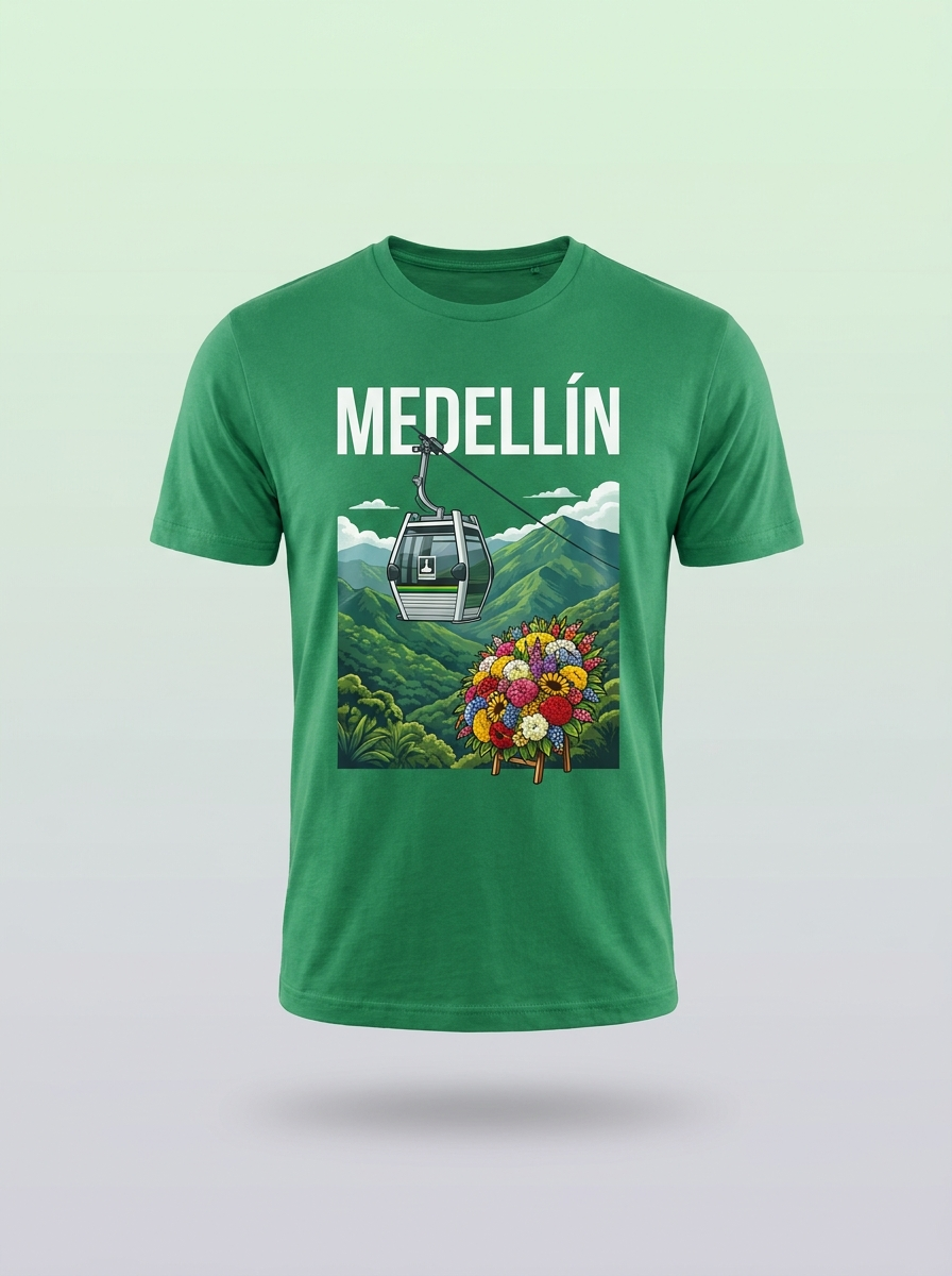 Camiseta MEDELLÍN Flores