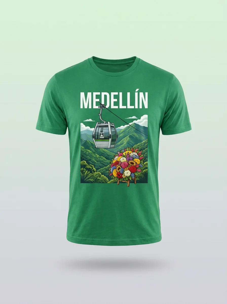 Camiseta MEDELLÍN Flores