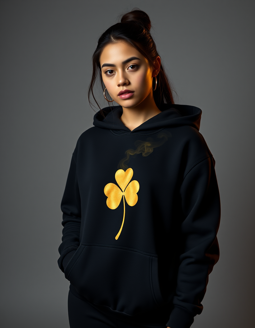 Hoodie Signature Trébol Humo