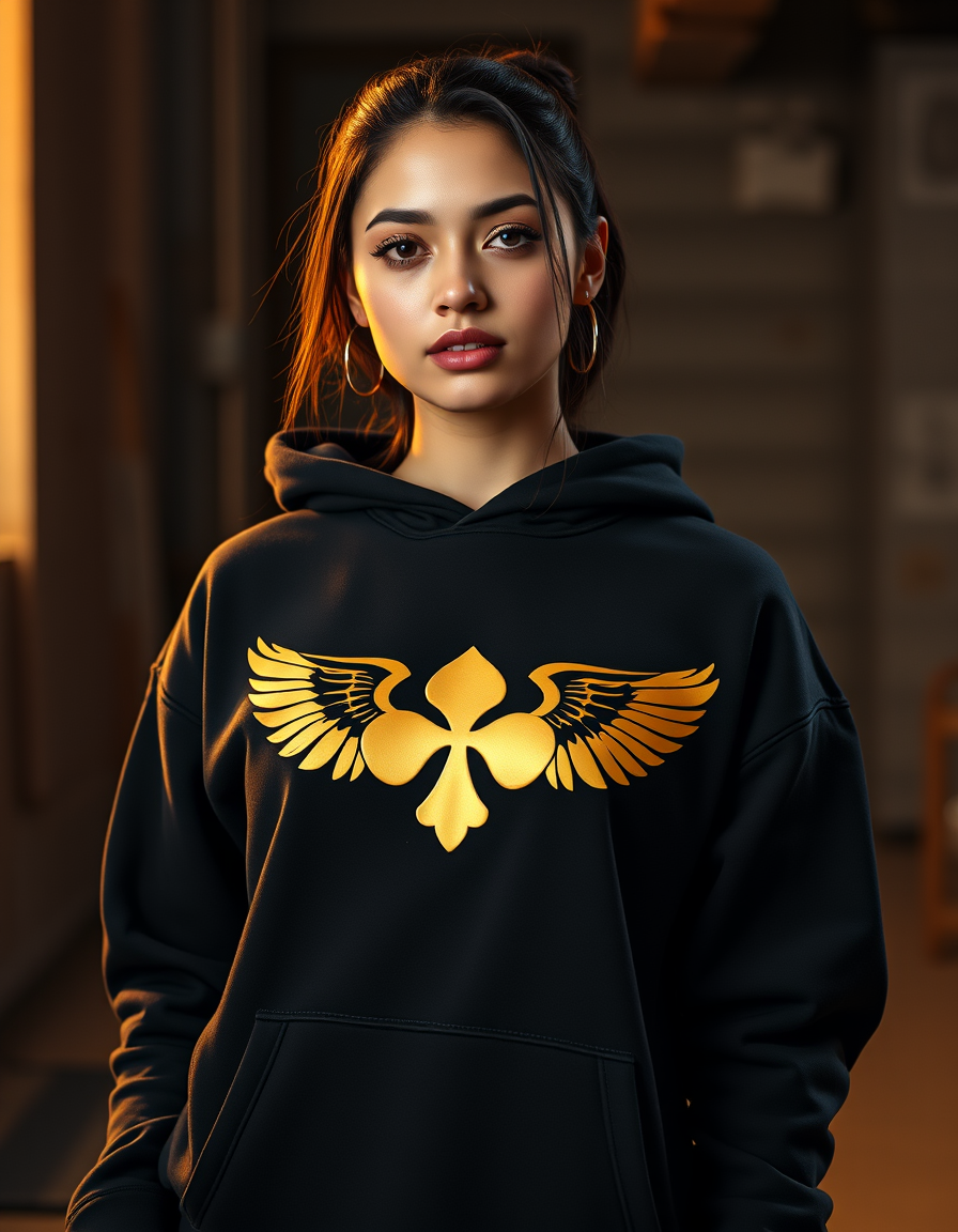 Hoodie Trébol Alado — Blanco