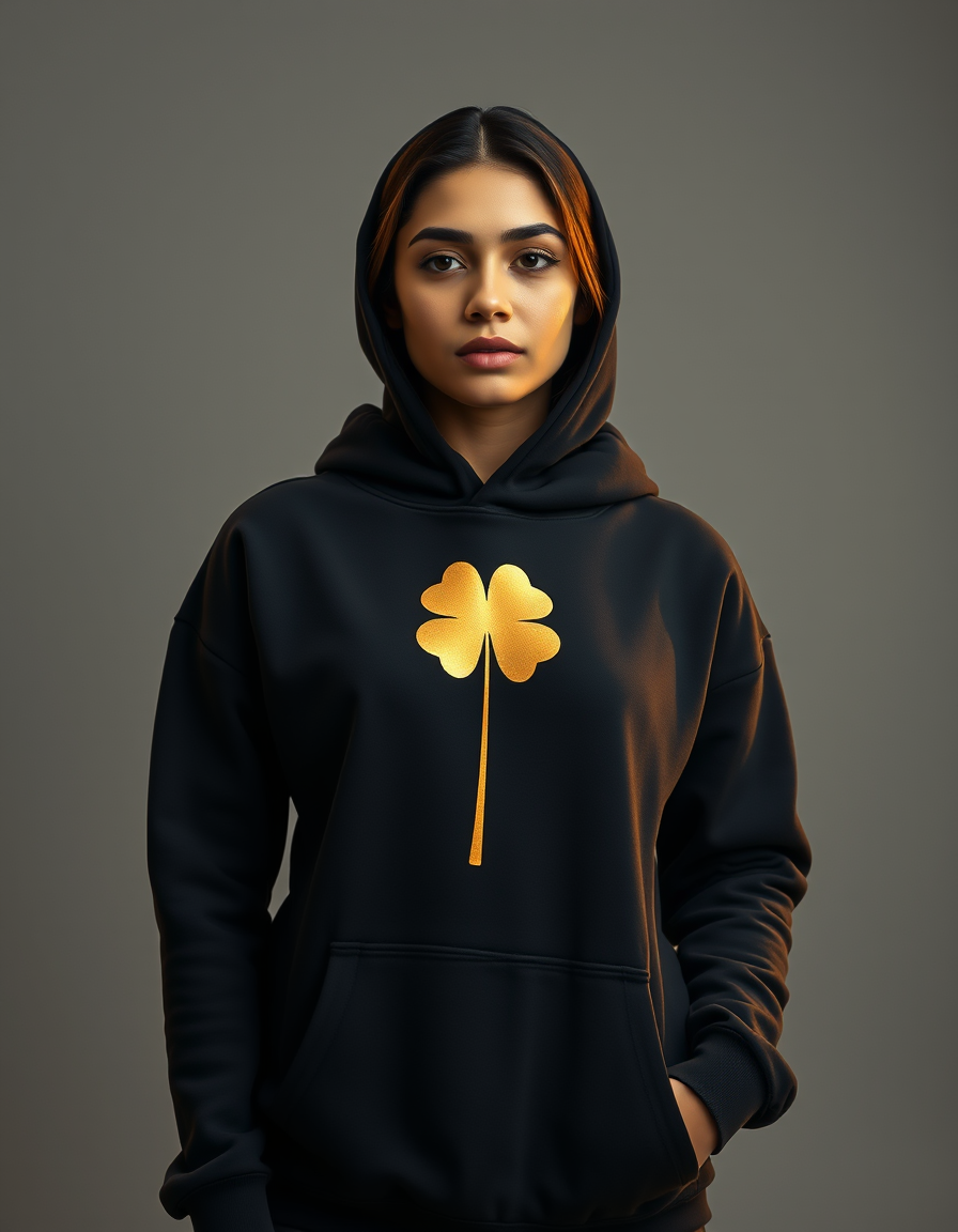 Hoodie Trébol Humo — Blanco