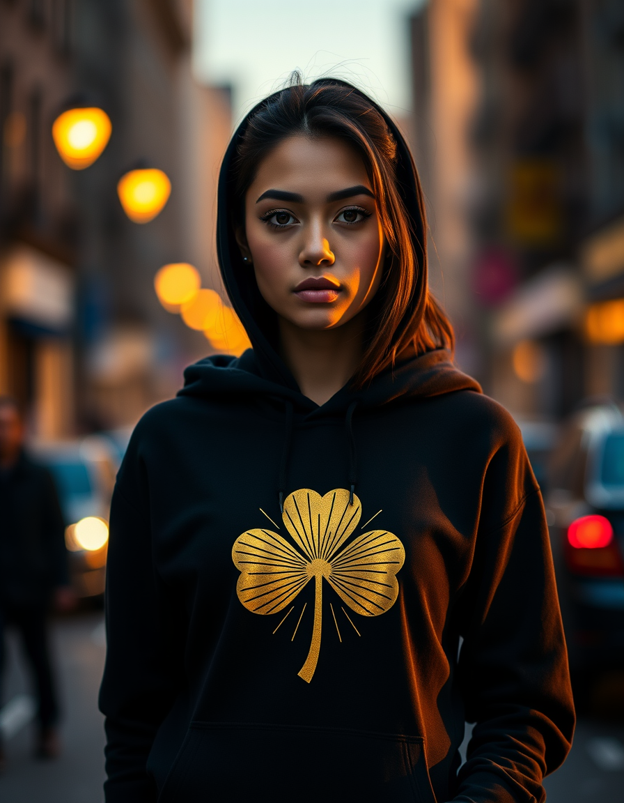 Hoodie Trébol Sol — Blanco