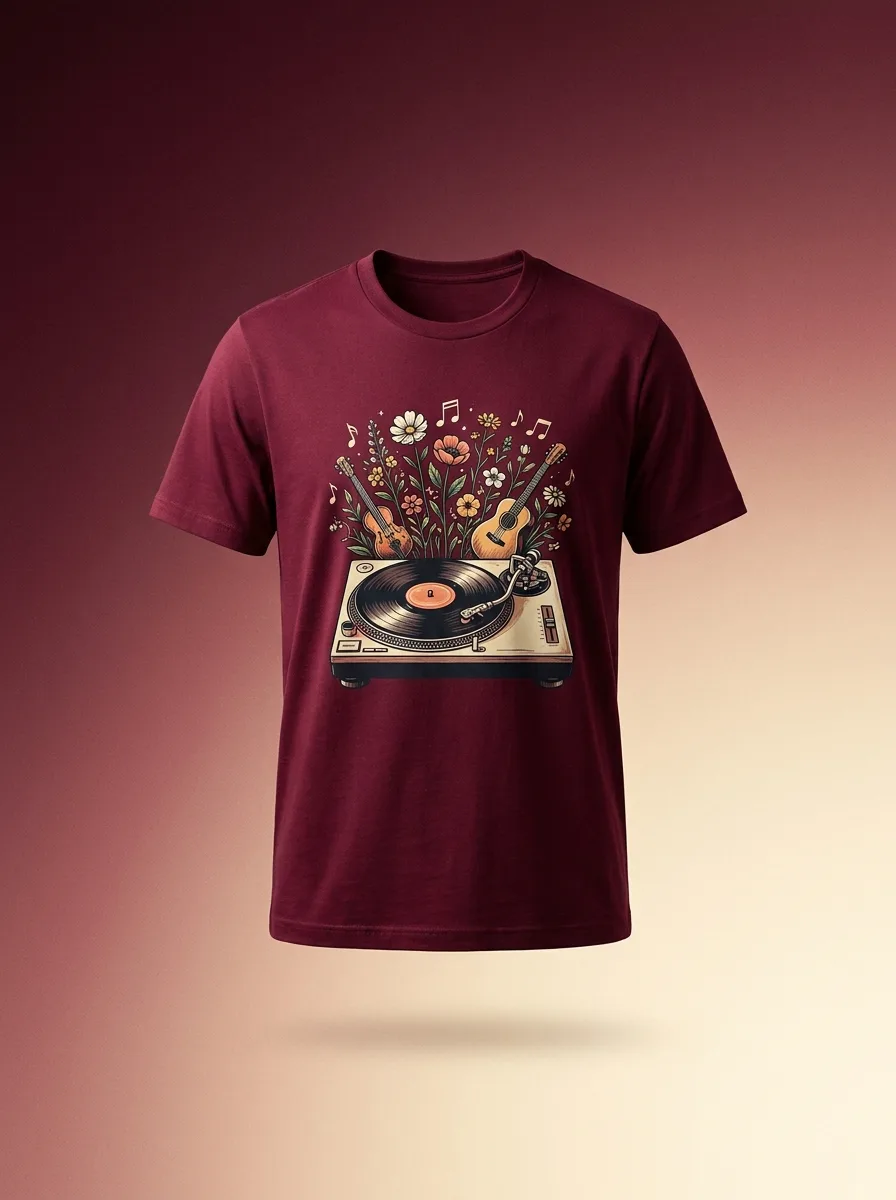 Camiseta Vinilo en Flor