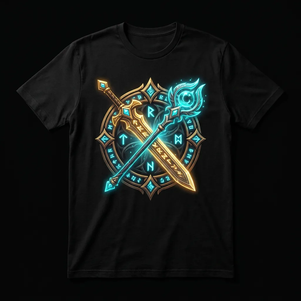 Camiseta Fantasía MOBA — Runas