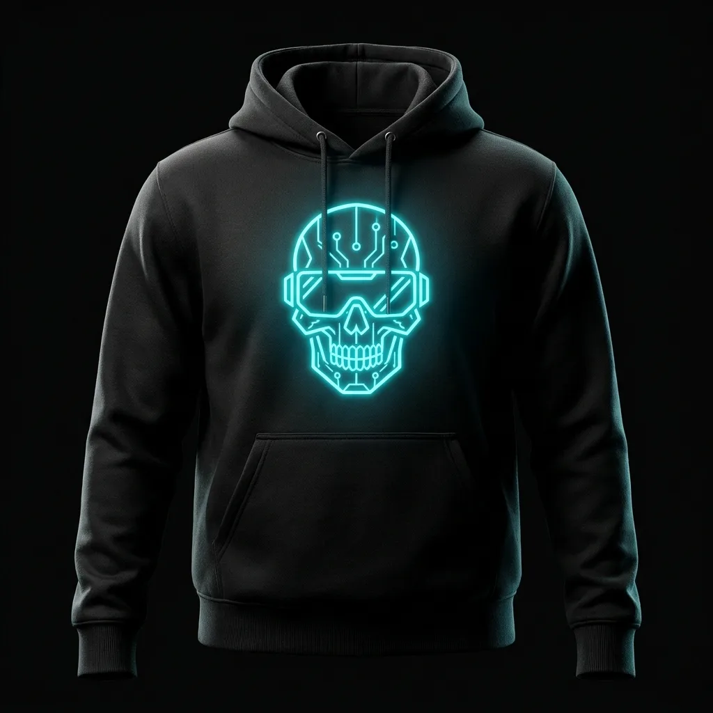 Hoodie Shooter Táctico — Neon Skull
