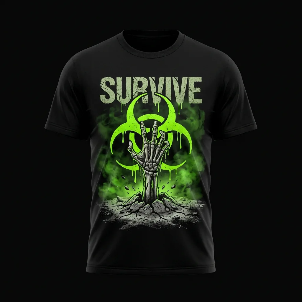 Camiseta Survival Zombie — Biohazard