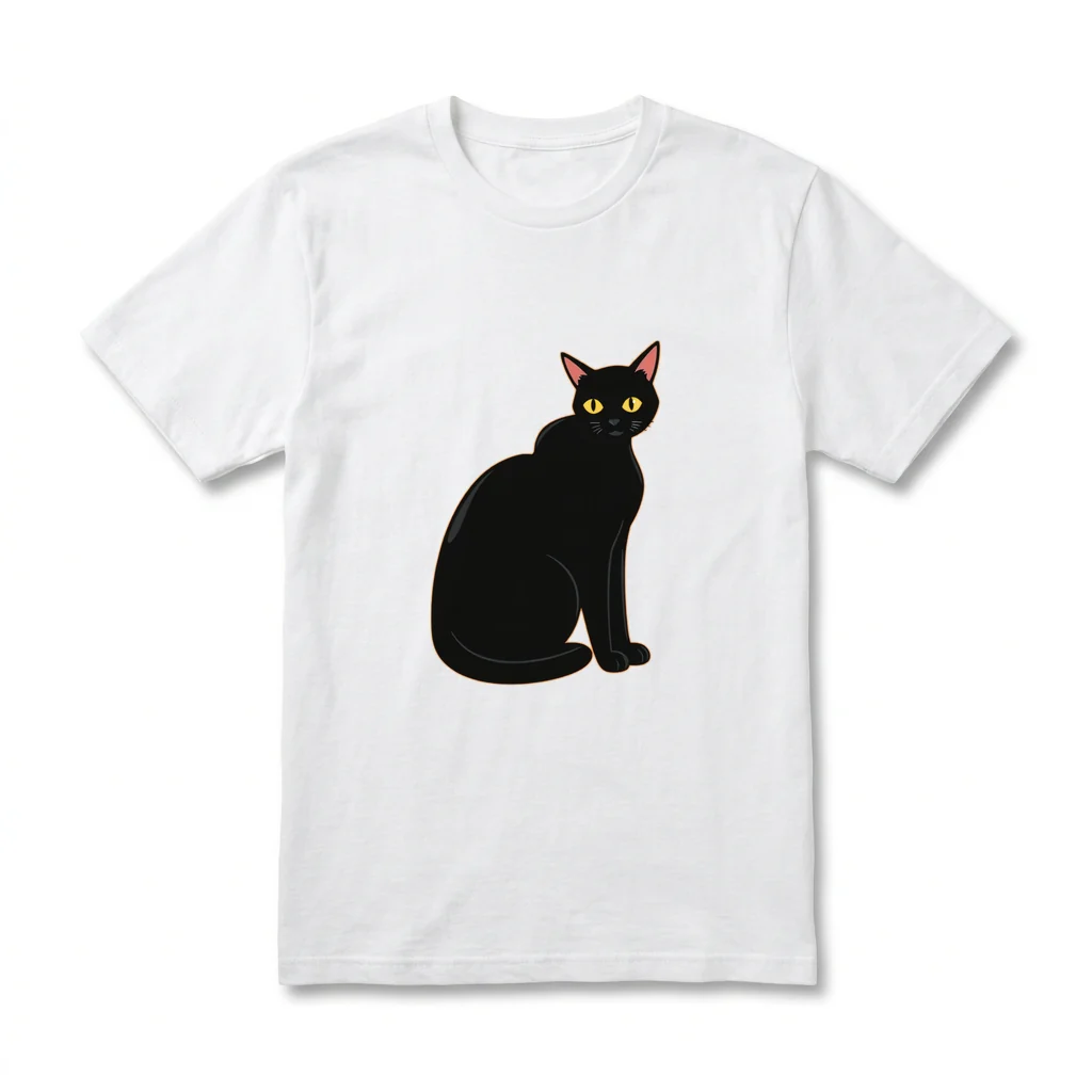Camiseta Gato Negro de Halloween