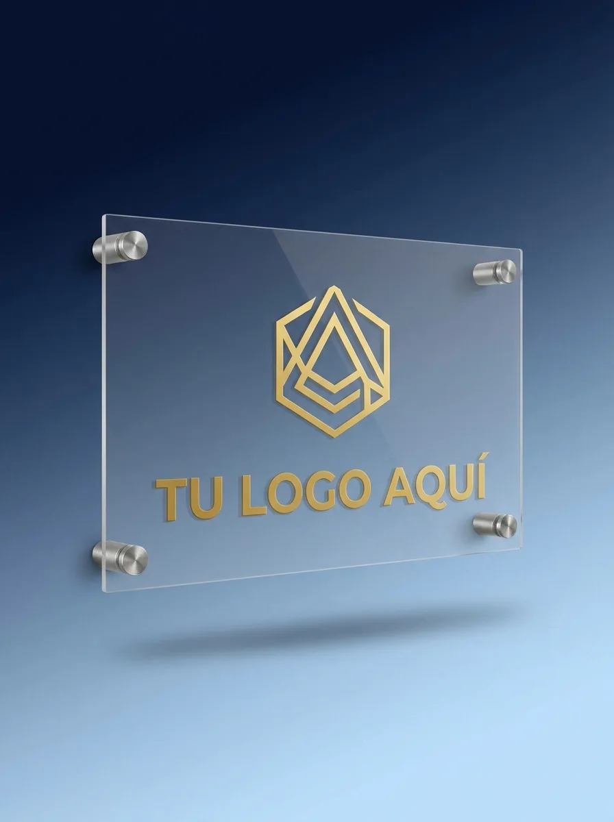 Aviso Acrílico con tu Logo