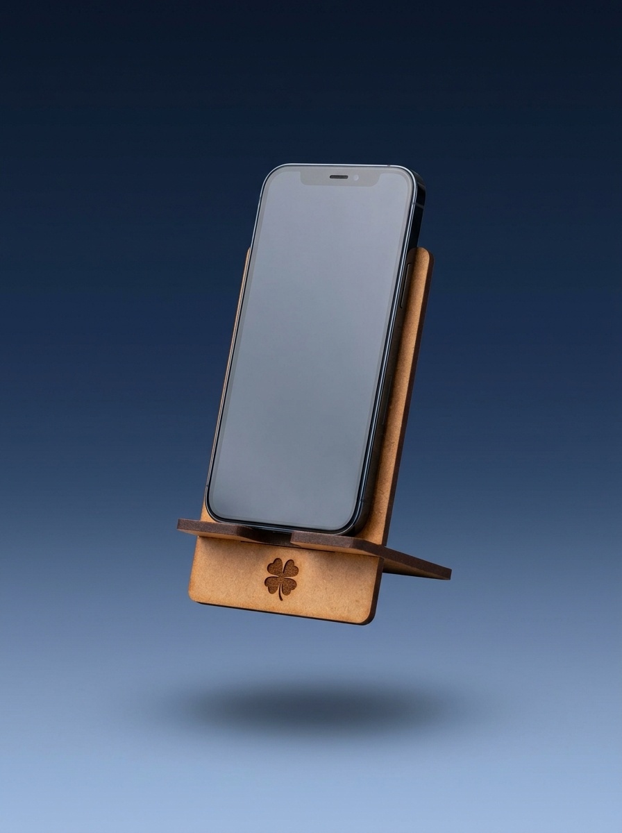 Porta-celular Madera Láser