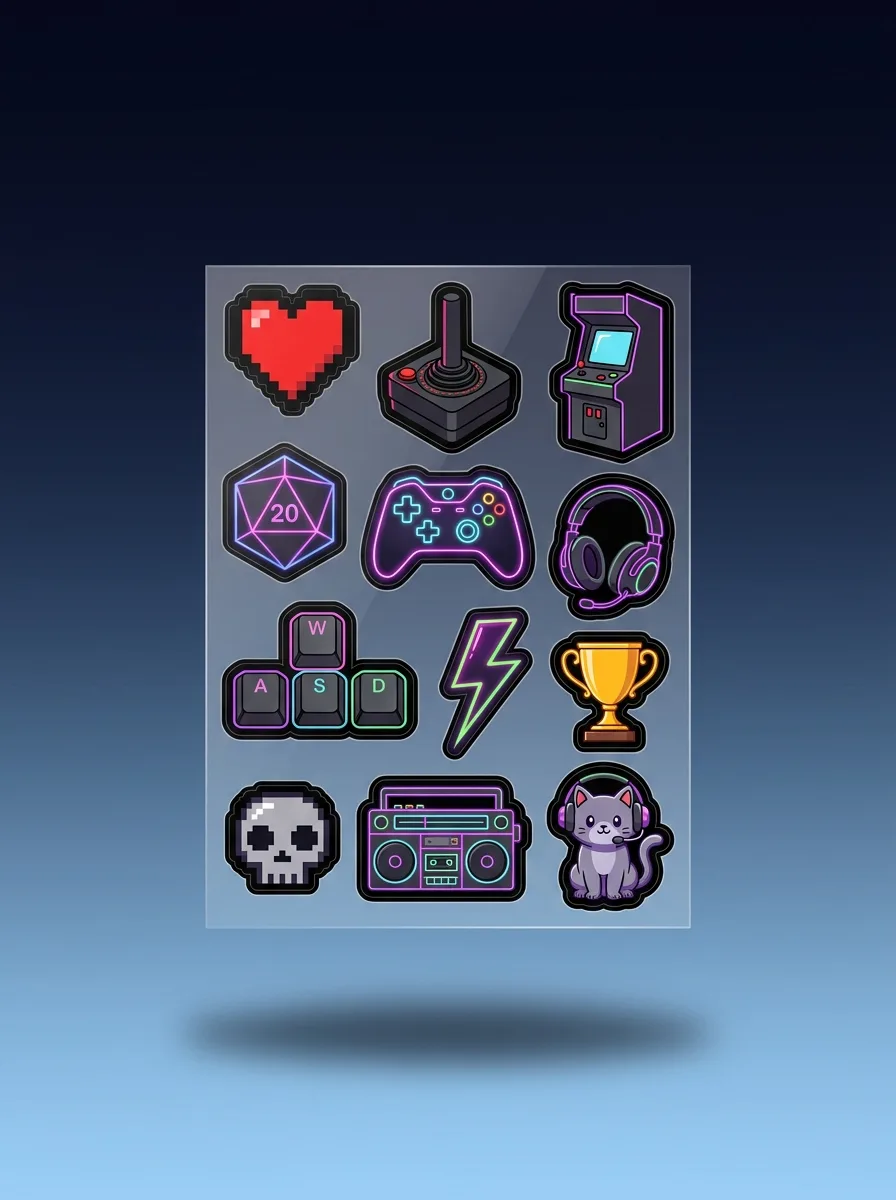 Pack Stickers Gamer