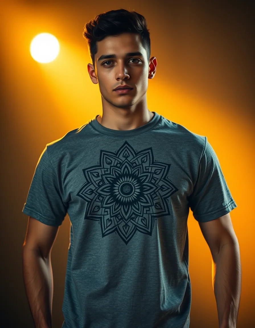 Camiseta Mandala Gris