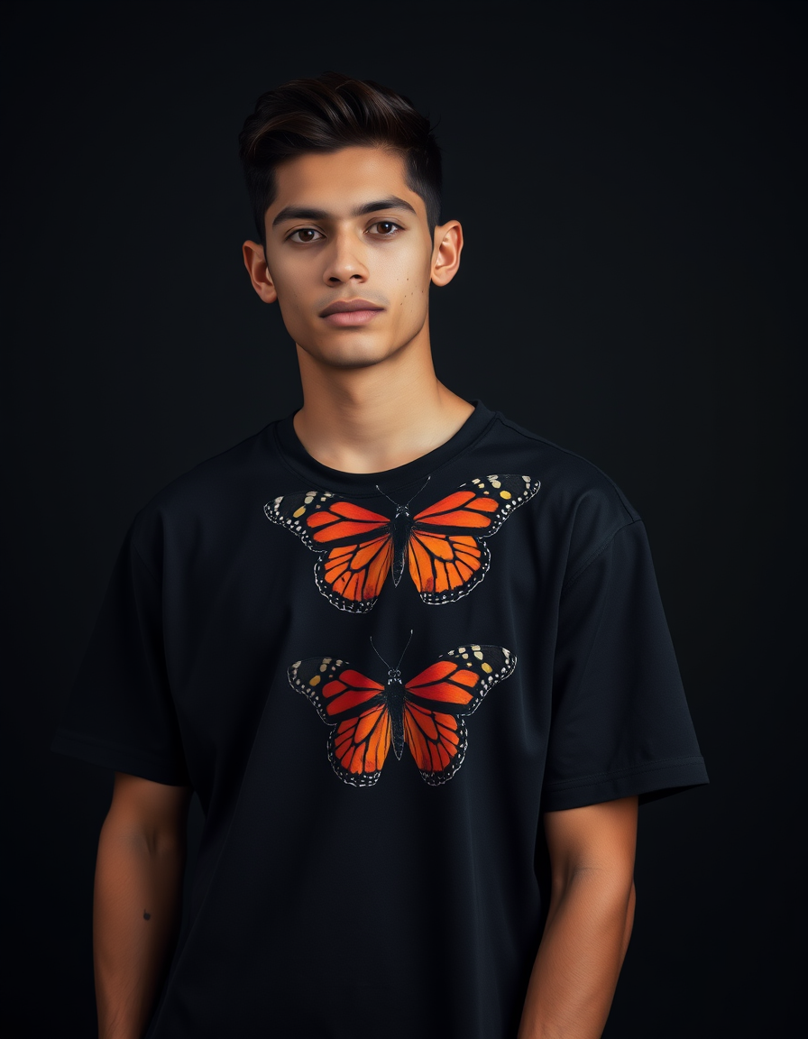 Camiseta Mariposa Negra — Blanco