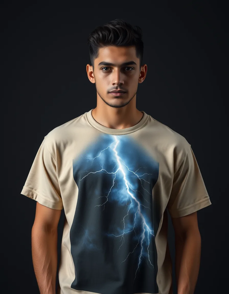 Camiseta Rayo Beige