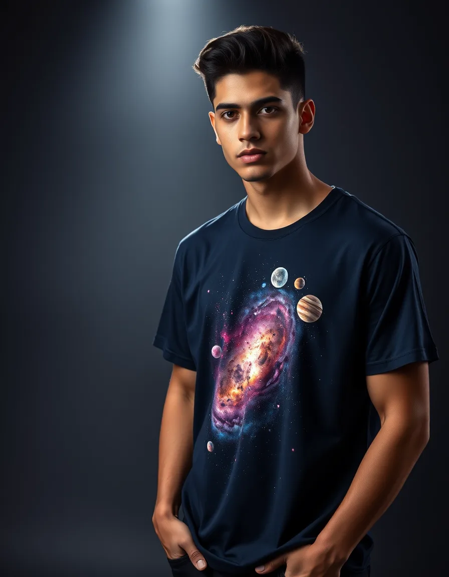Camiseta Signature Galaxia Azul Marino