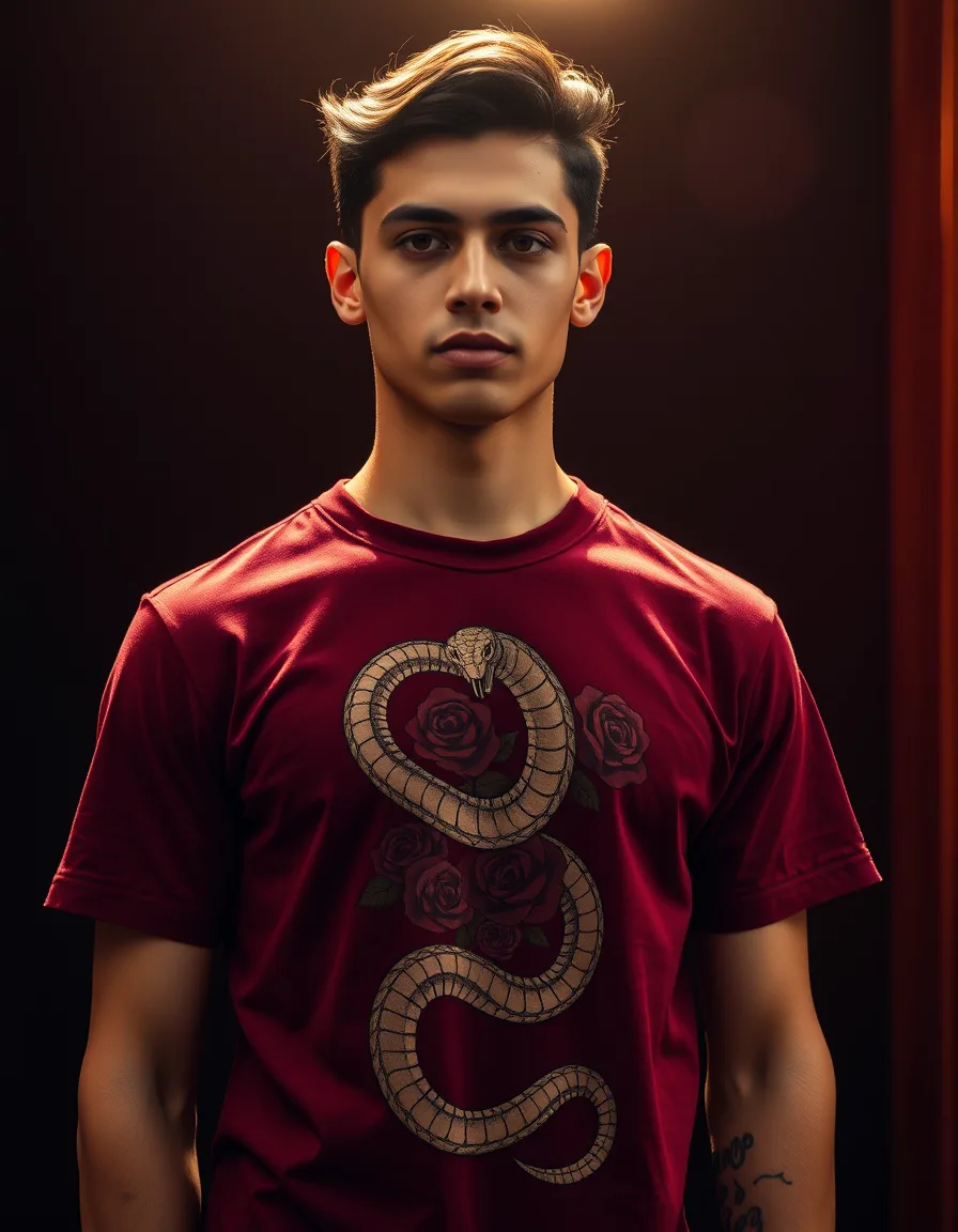 Camiseta Signature Serpiente Vino Tinto