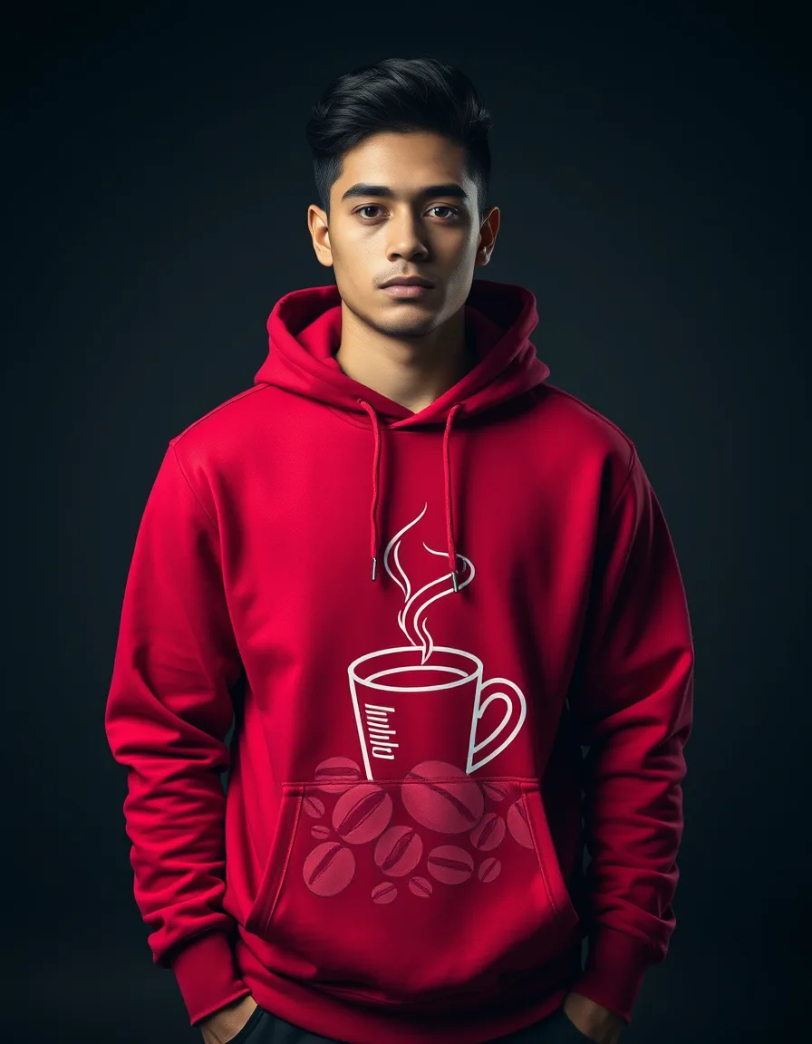 Hoodie Café Roja — Blanco