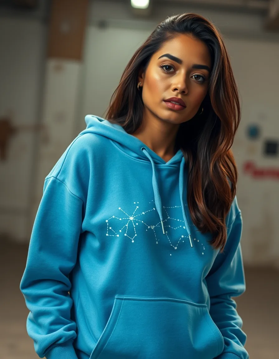 Hoodie Constelación Azul Cielo
