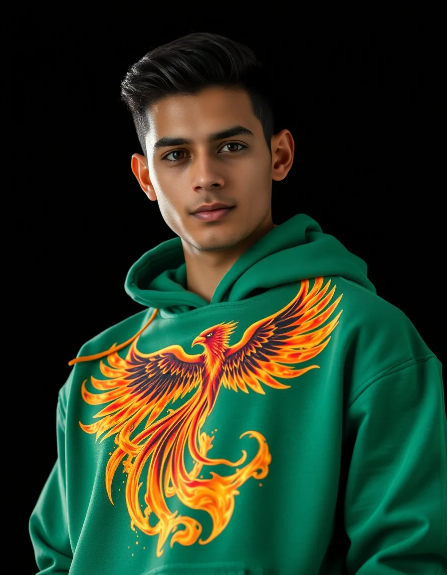 Hoodie Fénix Verde