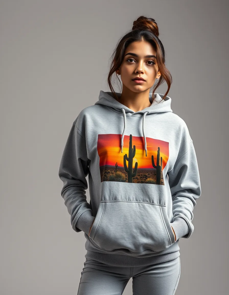 Hoodie Signature Cactus Gris
