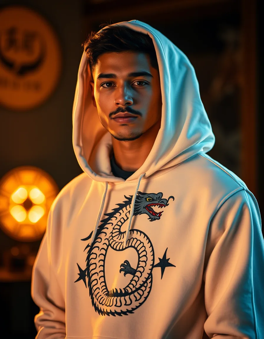 Hoodie Signature Dragón Blanca