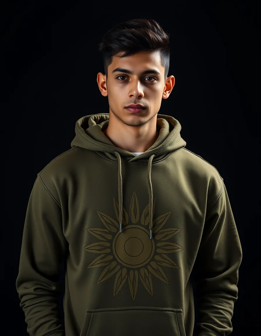 Hoodie Signature Sol Azteca Verde Militar