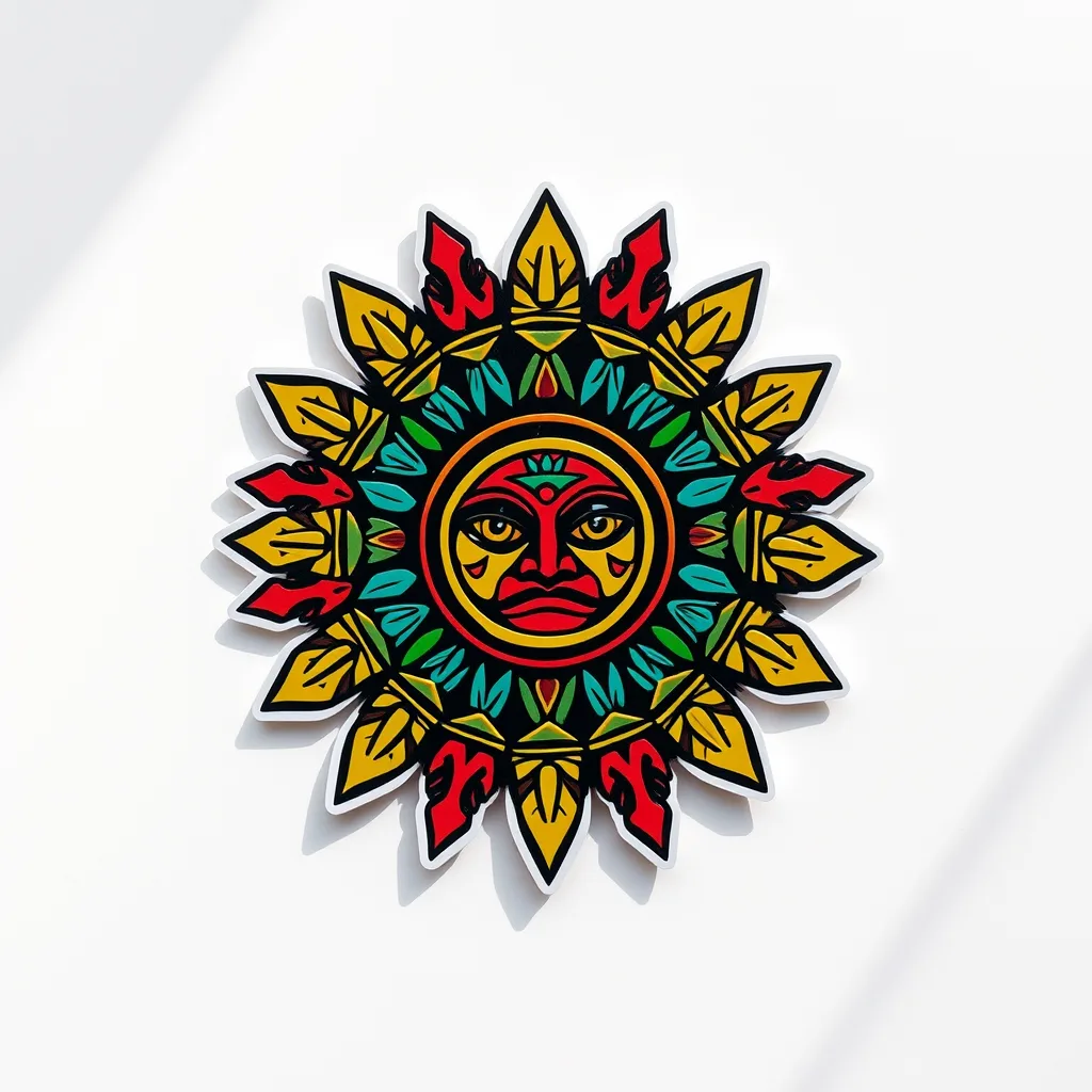 Sticker Sol Azteca